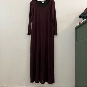 Chic Long Sleeve Maroon Lace Dress